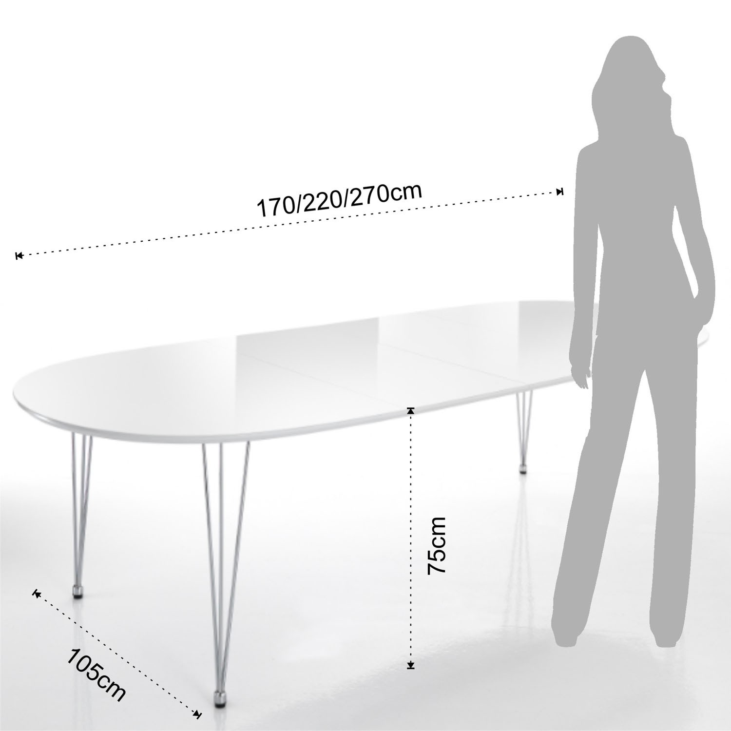 Tomasucci tavolo ovale allungabile ELEGANT