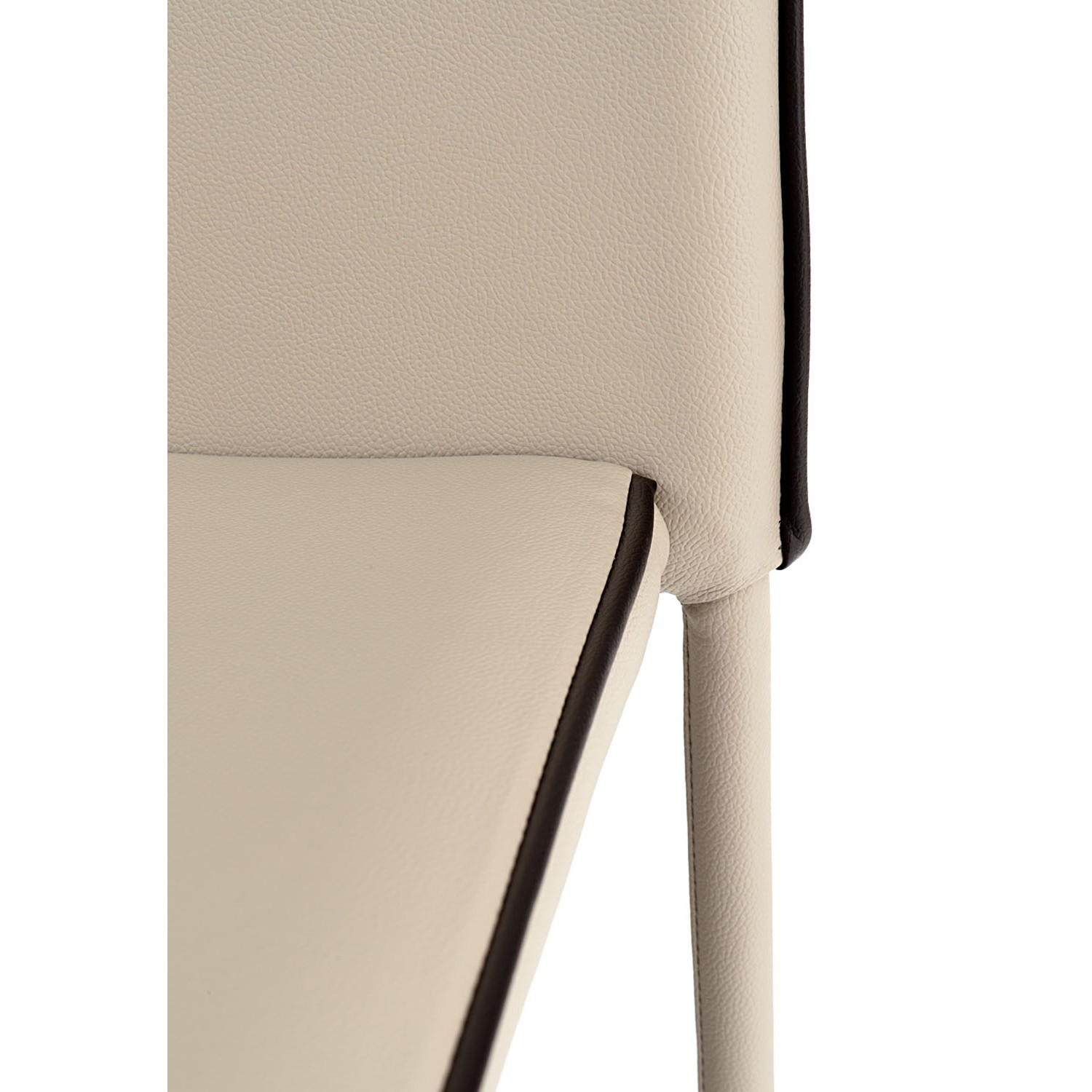 Tomasucci Set da 4 - sedia KABLE TORTORA - rivestita in pelle sintetica di colore Tortora