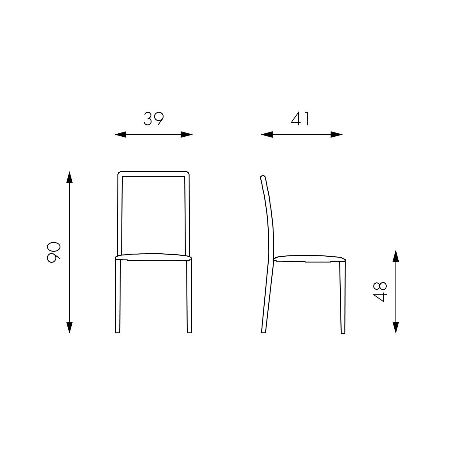 design twist sedia in similcuoio net - set da 4