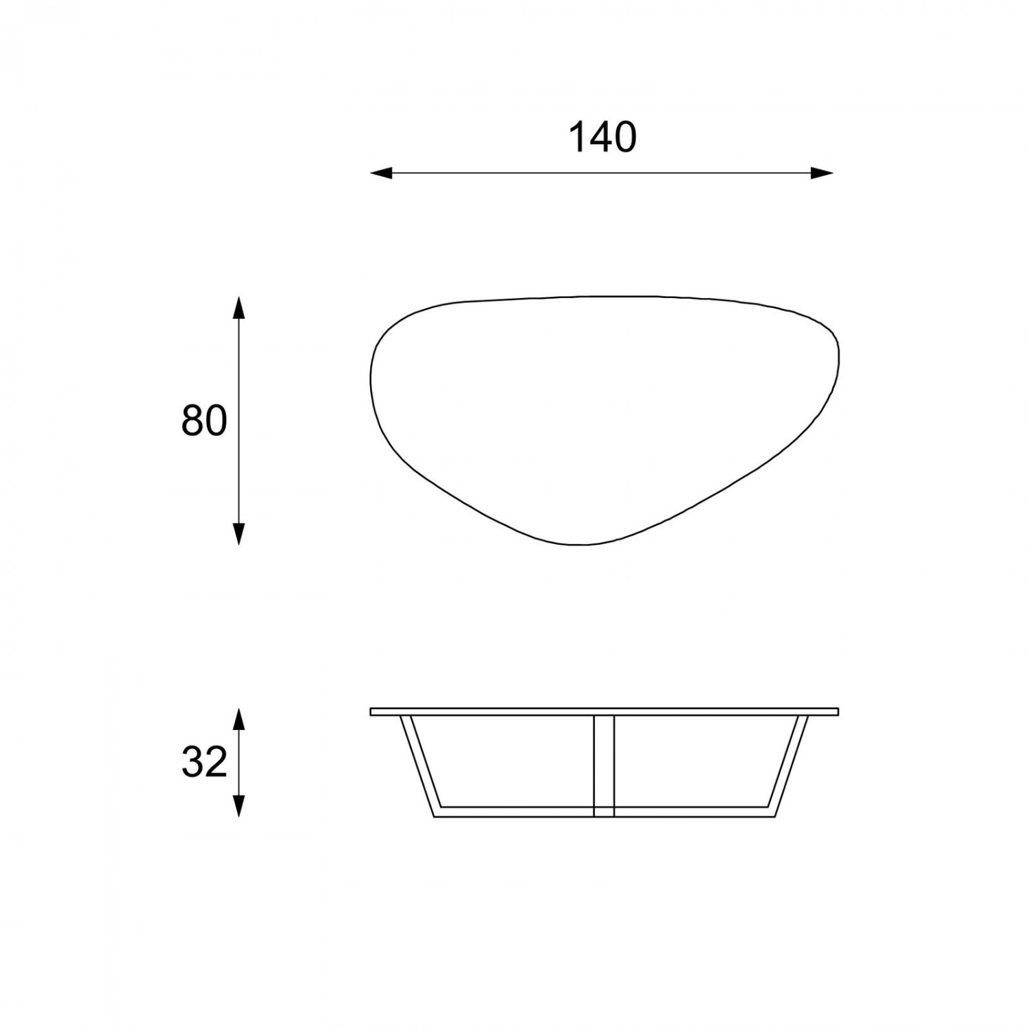 tavolino (140 x 80 x 32h) design twist drop
