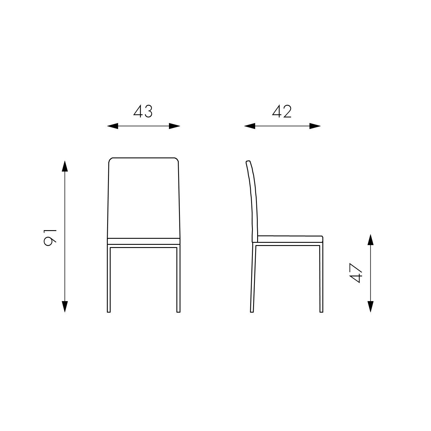 design twist sedia in similpelle flag - set da 2