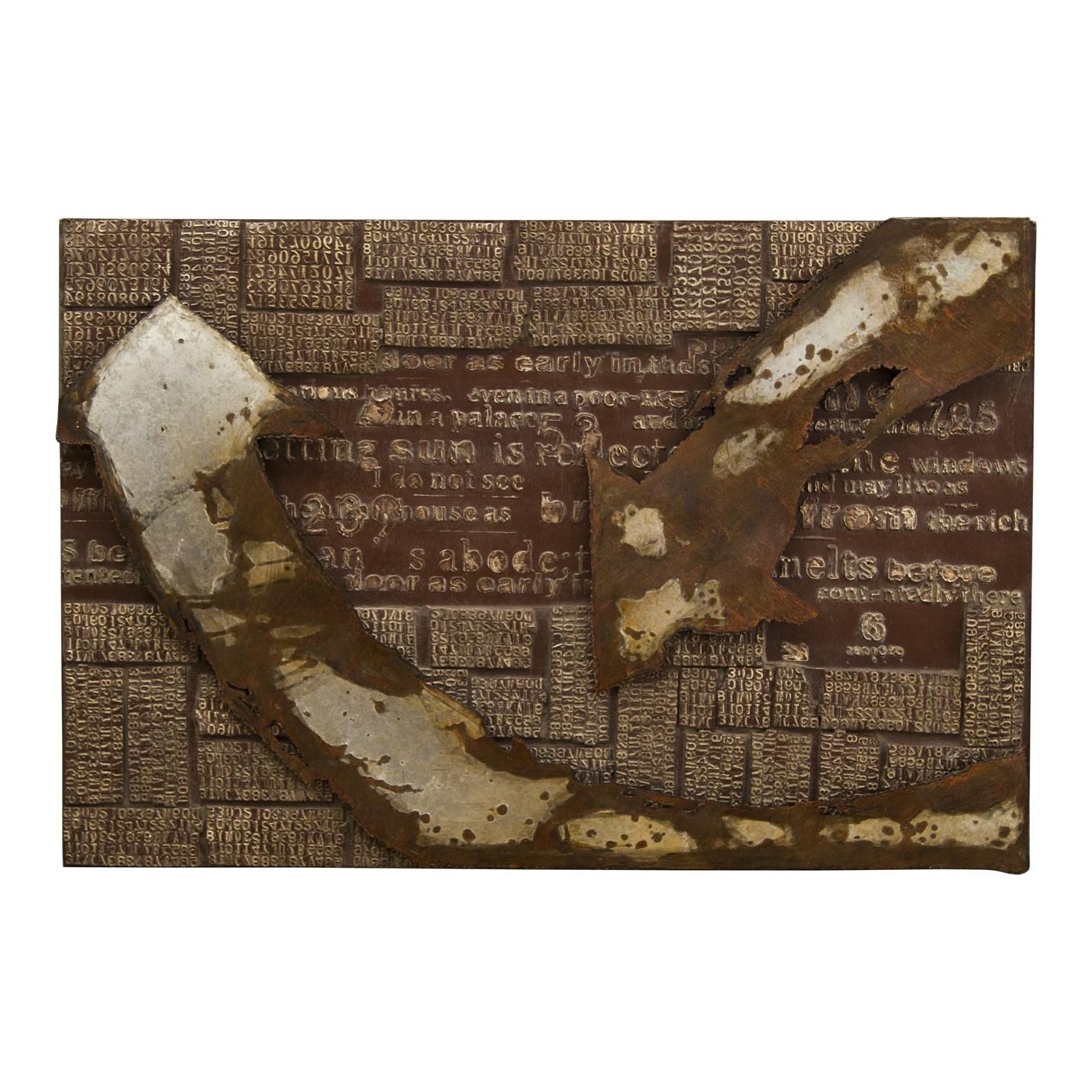 stones olio su metallo (120 x 80 cm) quadro