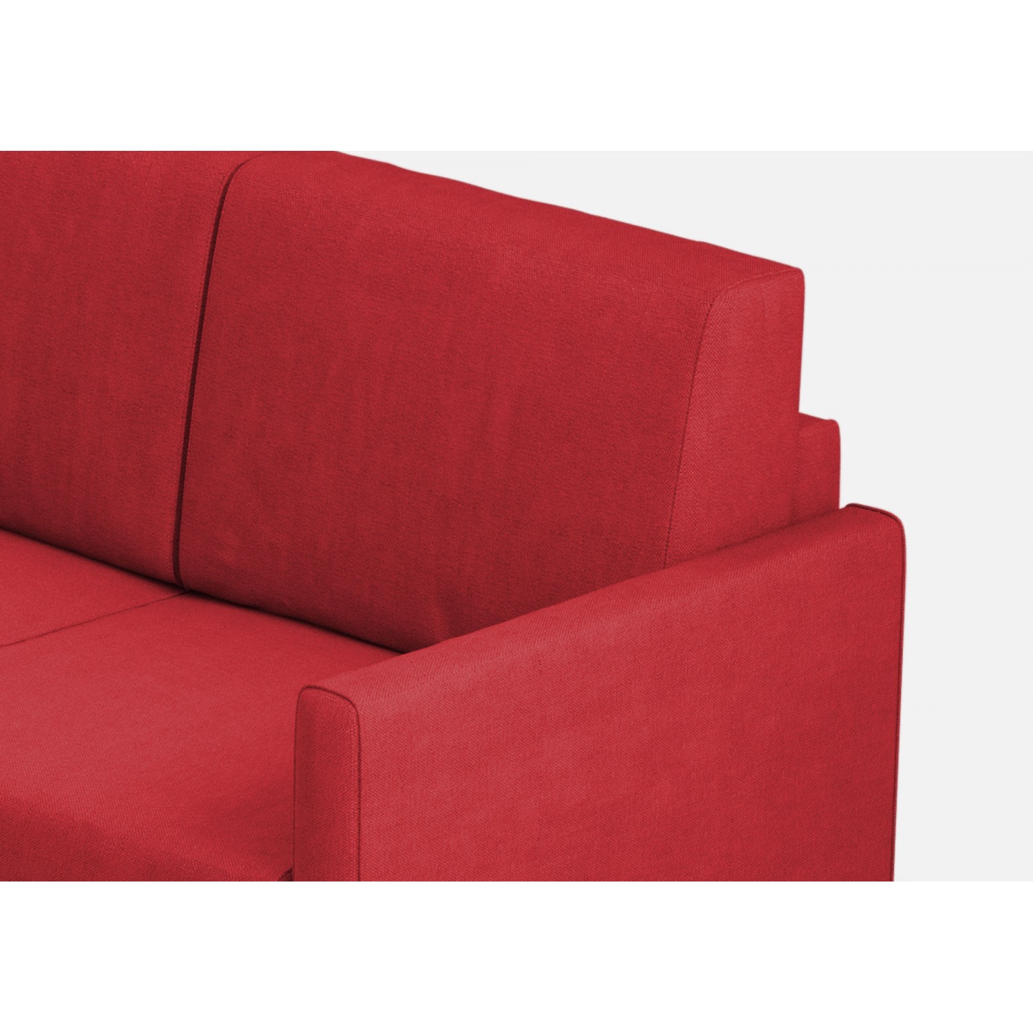 Ityhome Divano Karay 2 posti (due sedute da 60cm) misure esterne L.138cm colore rosso