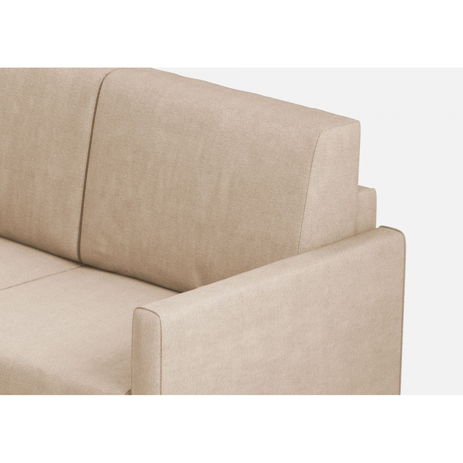 Ityhome Divano Karay 2 posti medio (due sedute da 70cm) + angolo + divano 2 posti medio (due sedute da 70cm) misure esterne L.241x241 colore beige