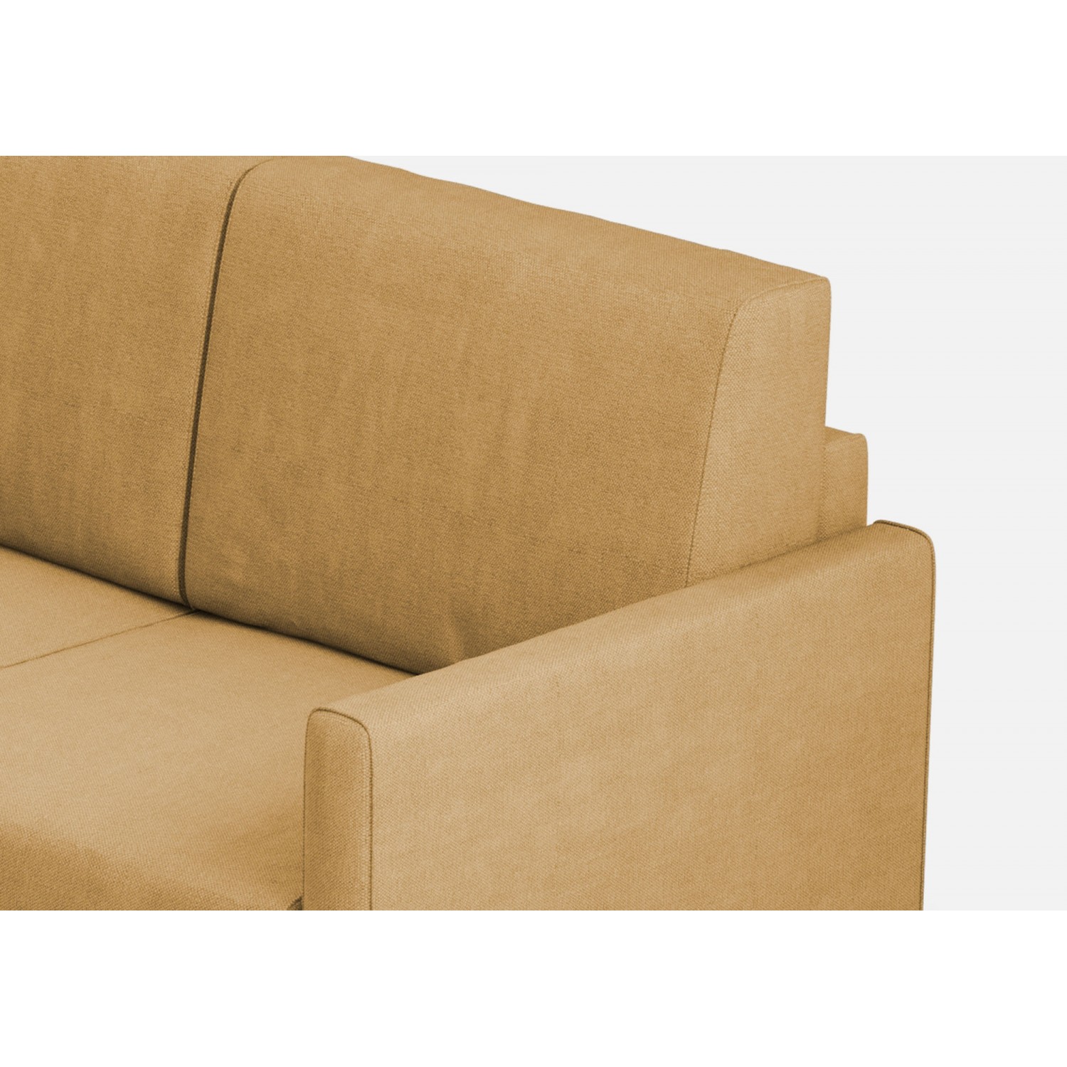 Ityhome Divano Karay 2 posti (due sedute da 60cm)+ angolo + divano 2 posti (due sedute da 60cm) misure esterne L.221x221 colore ocra