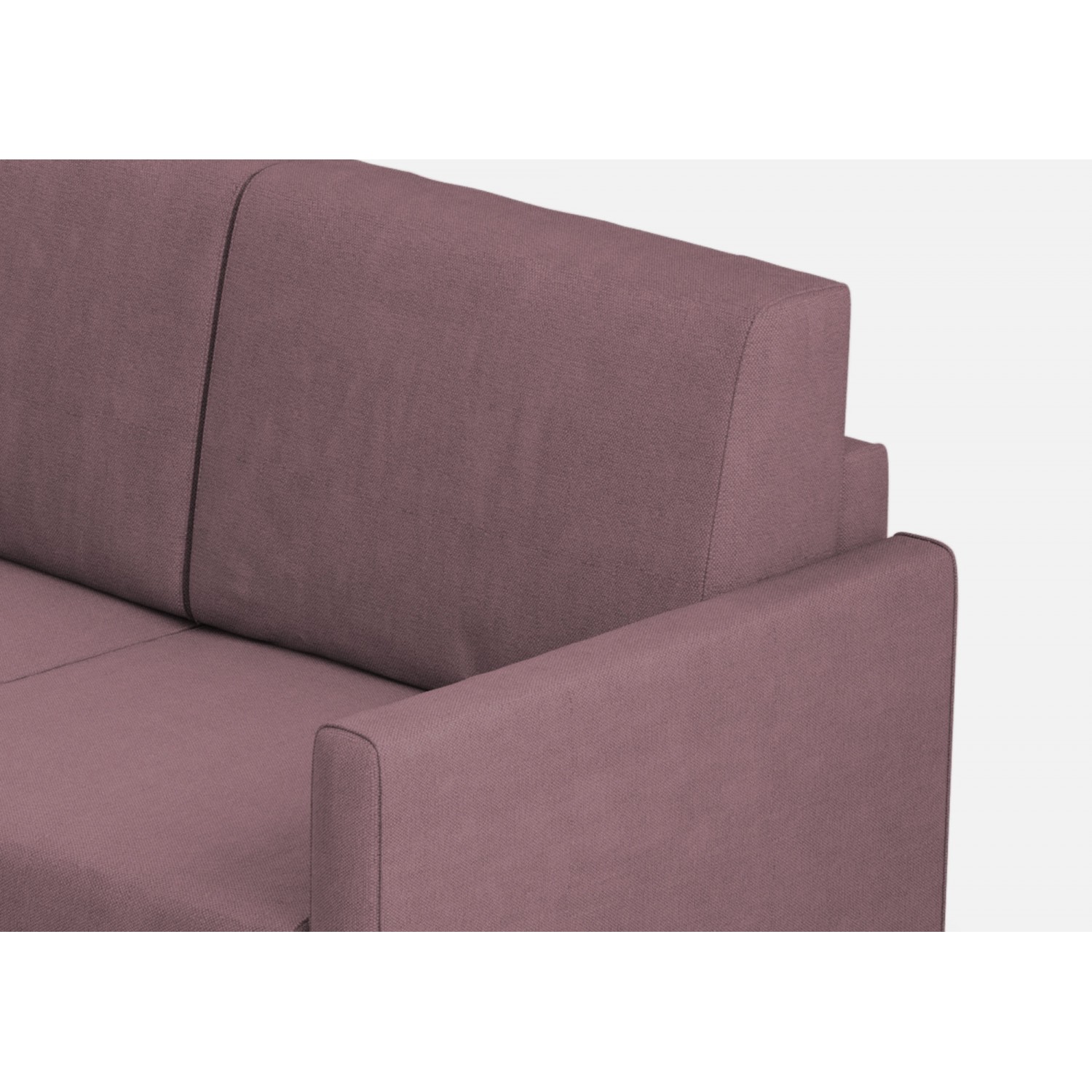 Ityhome Divano Karay 2 posti medio (due sedute da 70cm) + angolo + divano 2 posti medio (due sedute da 70cm) misure esterne L.241x241 colore prugna