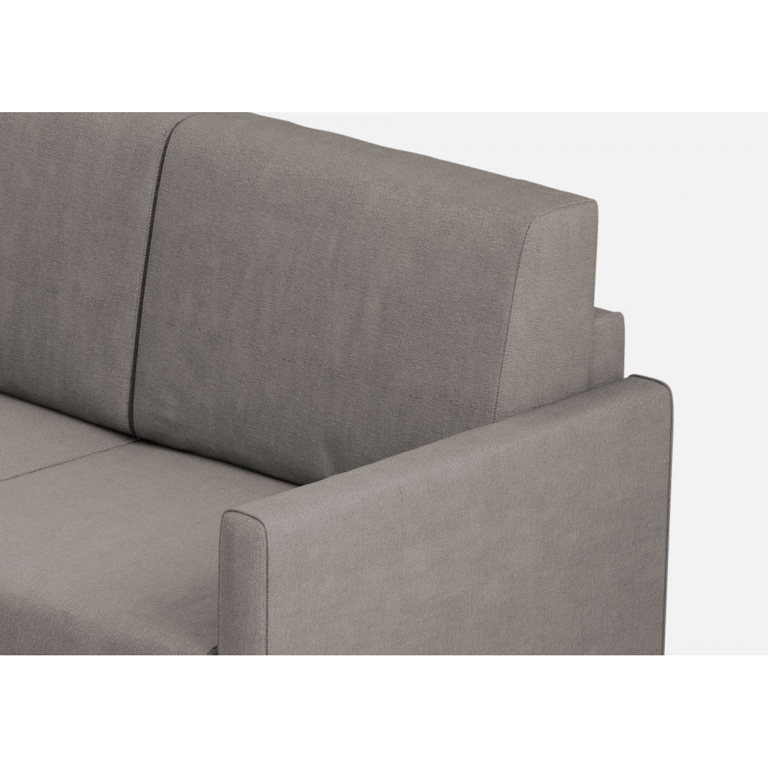 Ityhome Divano Karay 2 posti medio (due sedute da 70cm) + angolo + divano 2 posti medio (due sedute da 70cm) misure esterne L.241x241 colore grigio