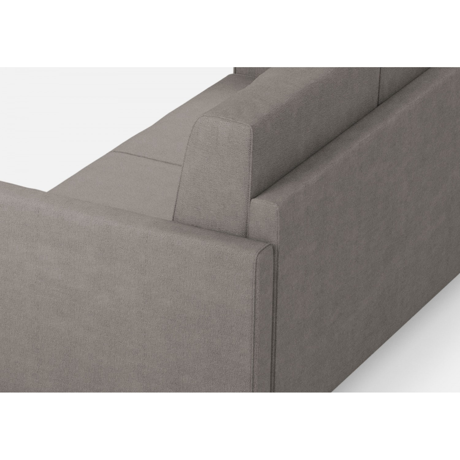 Ityhome Divano Karay 2 posti (due sedute da 60cm)+ angolo + divano 2 posti (due sedute da 60cm) misure esterne L.221x221 colore grigio