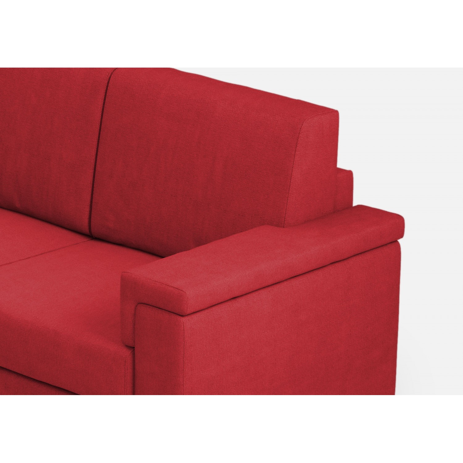 Ityhome Divano Marrak 2 posti medio (due sedute da 70cm) + angolo + divano 2 posti medio (due sedute da 70cm) misure esterne L.246x246 colore rosso