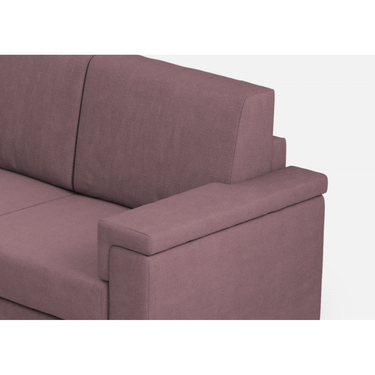 Ityhome Divano Marrak 2 posti medio (due sedute da 70cm) + angolo + divano 2 posti medio (due sedute da 70cm) misure esterne L.246x246 colore prugna