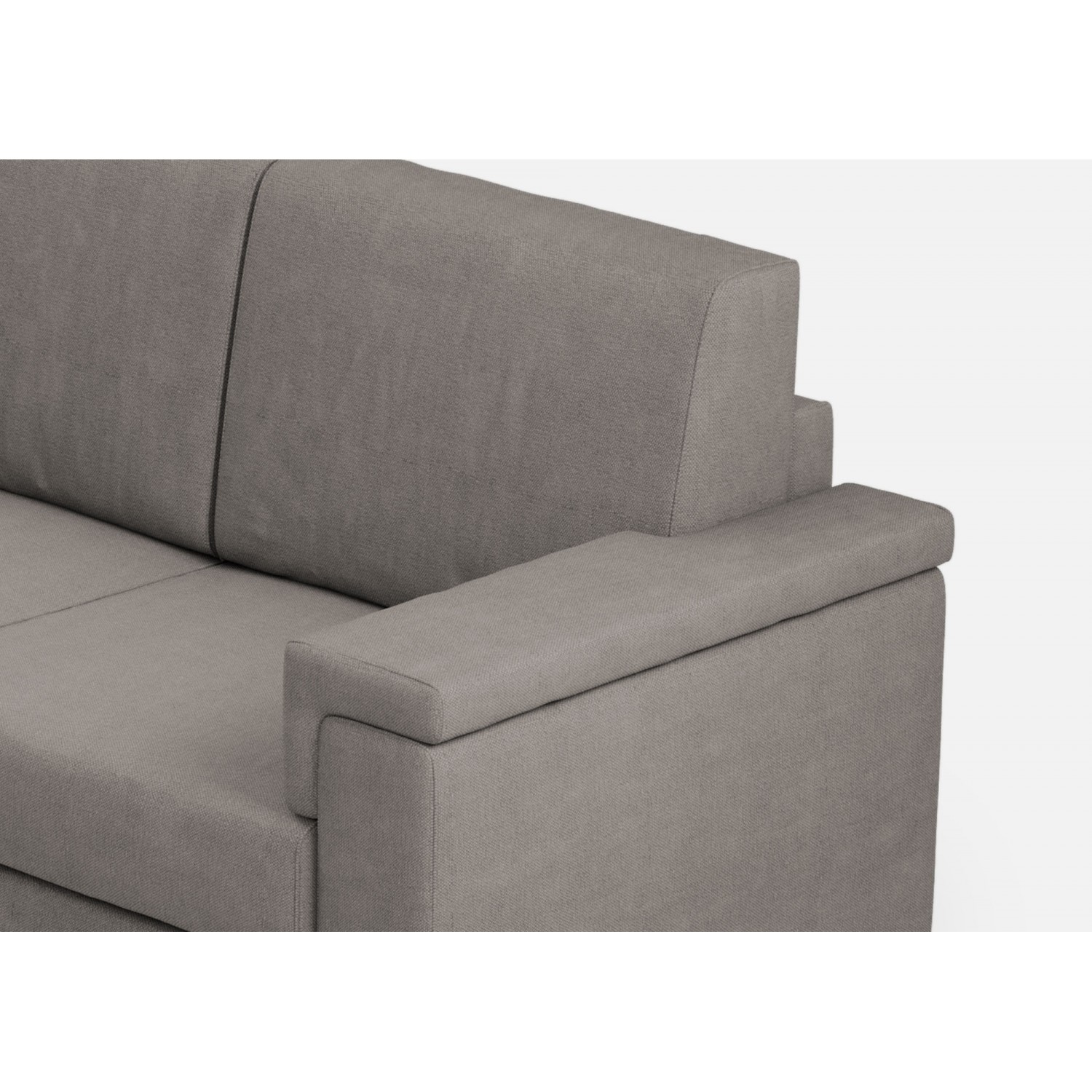Ityhome Divano Marrak 2 posti medio (due sedute da 70cm) + angolo + divano 2 posti medio (due sedute da 70cm) misure esterne L.246x246 colore grigio