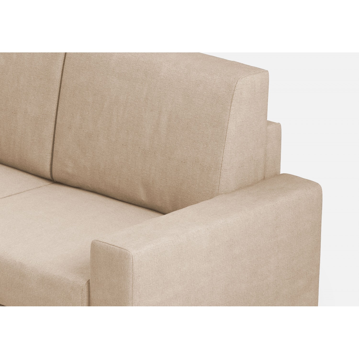 Ityhome Divano Sakar 2 posti medio (due sedute da 70cm) + angolo + divano 2 posti medio (due sedute da 70cm) misure esterne L.246x246 beige