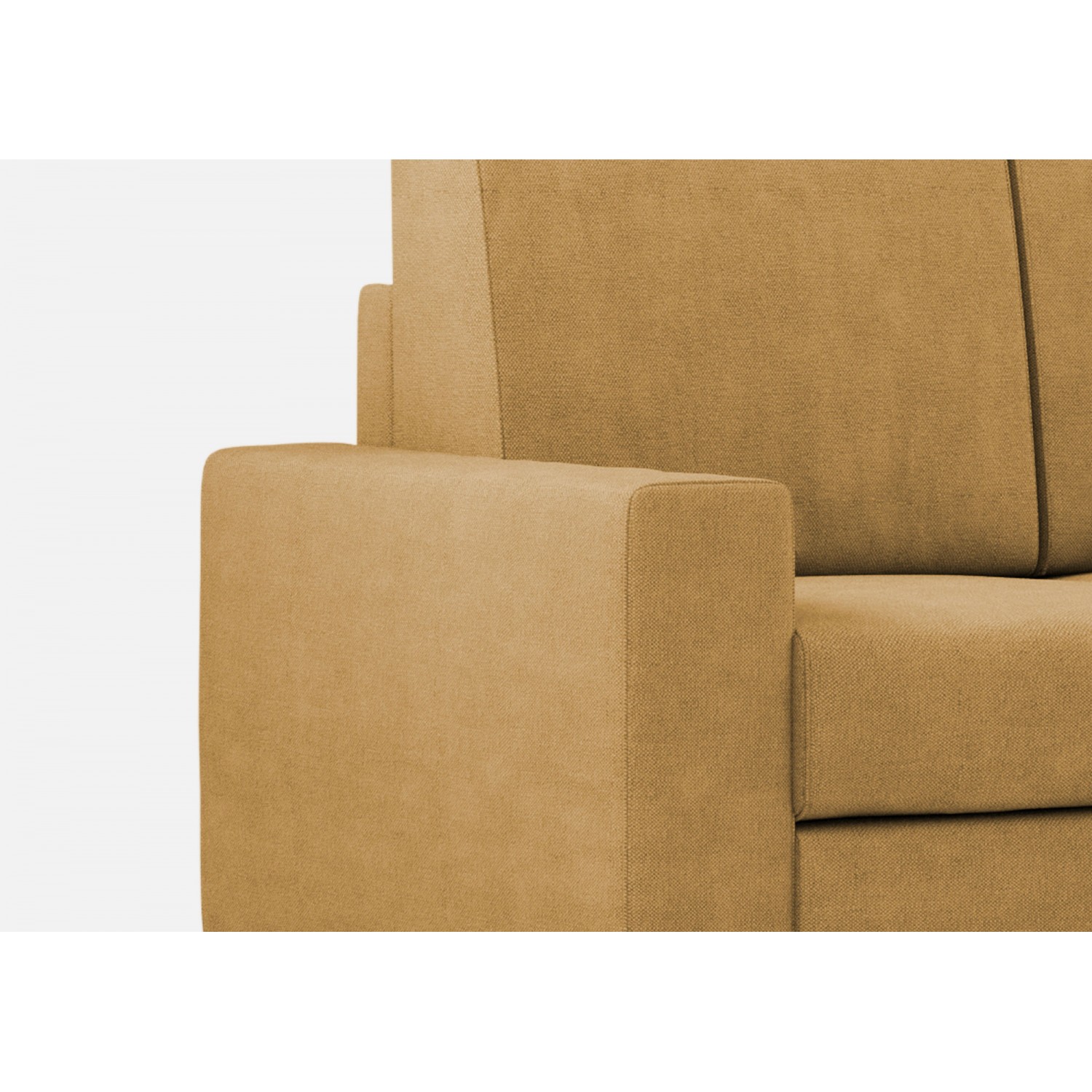 Ityhome Divano Sakar 2 posti medio (due sedute da 70cm) + angolo + divano 2 posti medio (due sedute da 70cm) misure esterne L.246x246 colore ocra