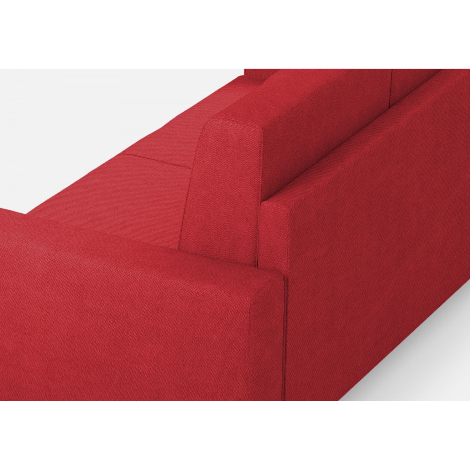 Ityhome Divano Sakar 2 posti medio (due sedute da 70cm) + angolo + divano 2 posti medio (due sedute da 70cm) misure esterne L.246x246 colore rosso