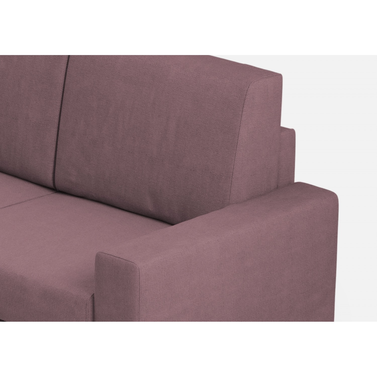 Ityhome Divano Sakar 2 posti medio (due sedute da 70cm) + angolo + divano 2 posti medio (due sedute da 70cm) misure esterne L.246x246 colore prugna