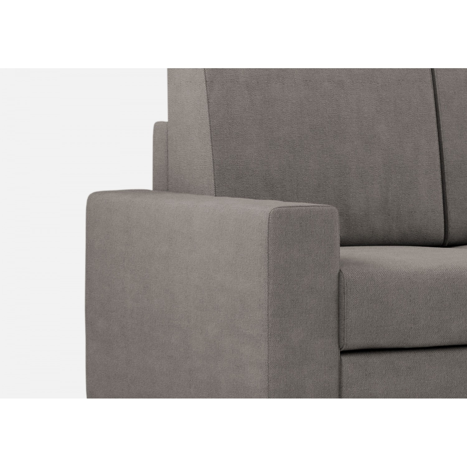 Ityhome Divano Sakar 2 posti medio (due sedute da 70cm) + angolo + divano 2 posti medio (due sedute da 70cm) misure esterne L.246x246 colore grigio