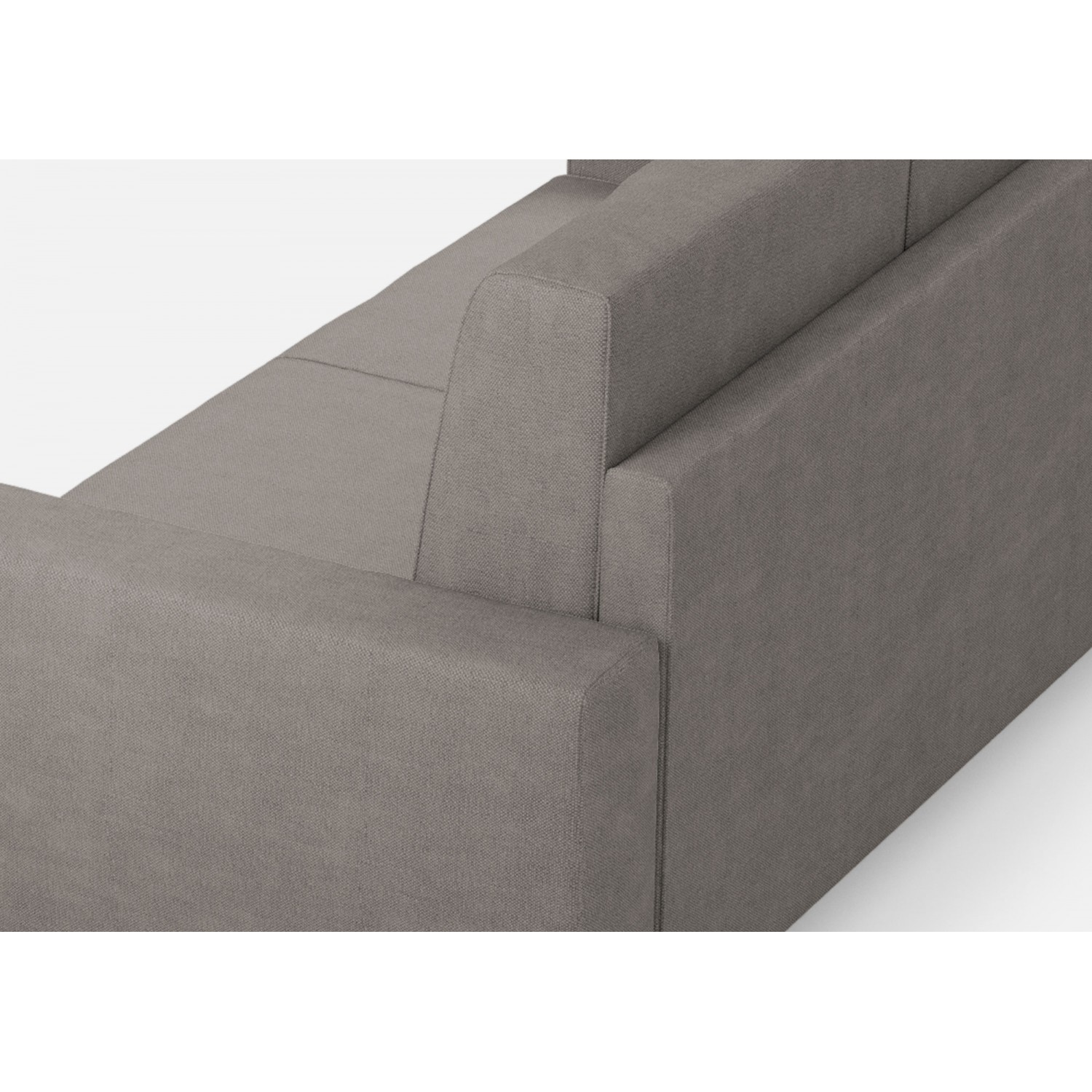 Ityhome Divano Sakar 2 posti (due sedute da 60cm)+ angolo + divano 2 posti (due sedute da 60cm) misure esterne L.226x226 colore grigio