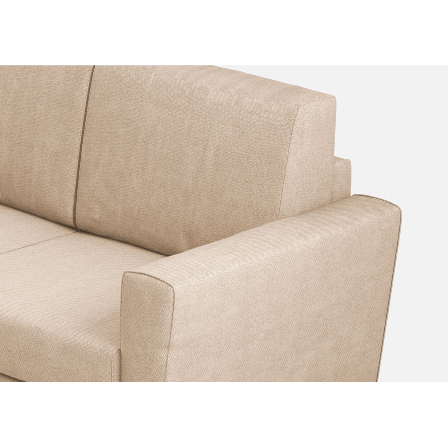 Ityhome Divano Yasel 2 posti (due sedute da 60cm)+ angolo + divano 2 posti (due sedute da 60cm) misure esterne L.228x228 beige