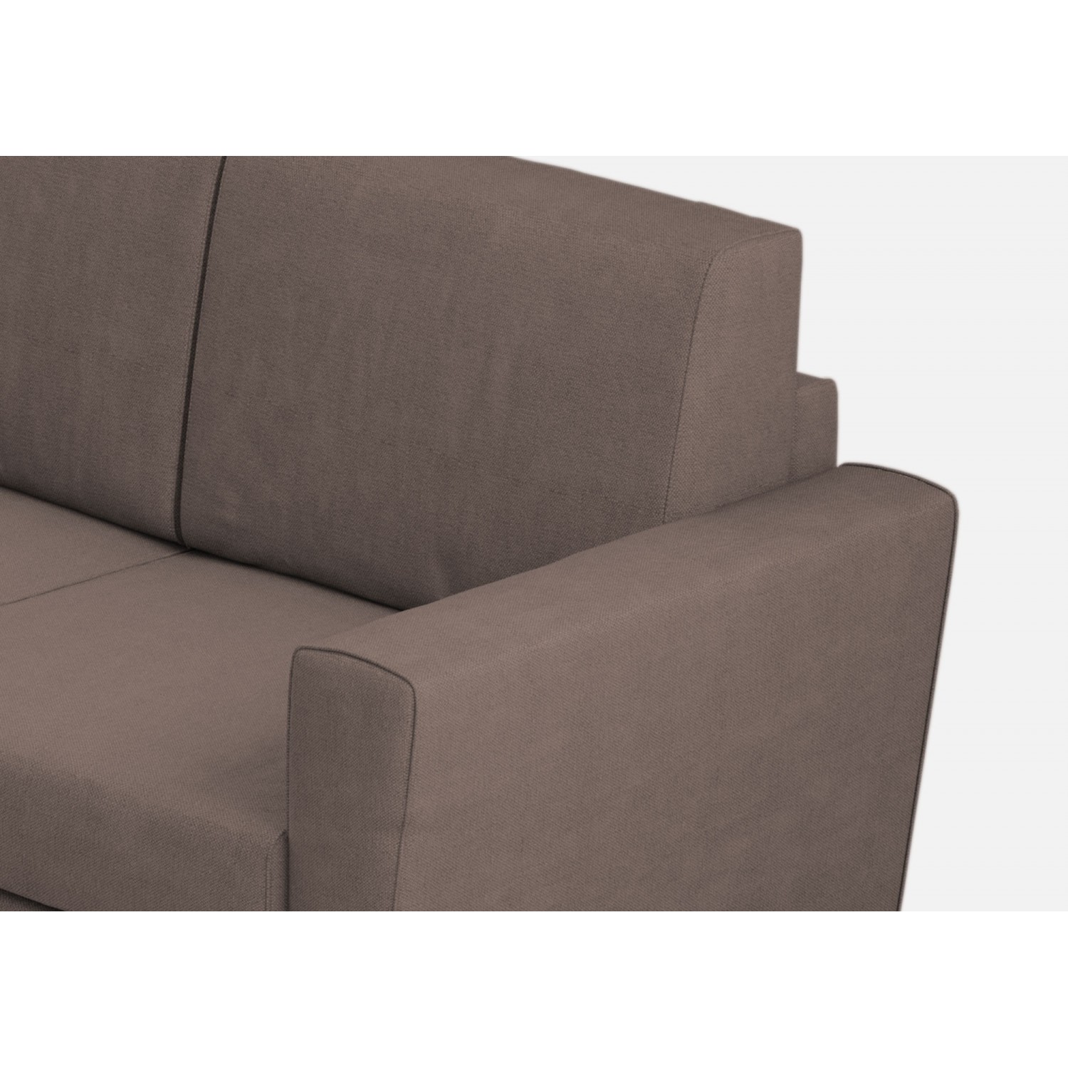 Ityhome Divano Yasel 2 posti (due sedute da 60cm)+ angolo + divano 2 posti (due sedute da 60cm) misure esterne L.228x228 talpa