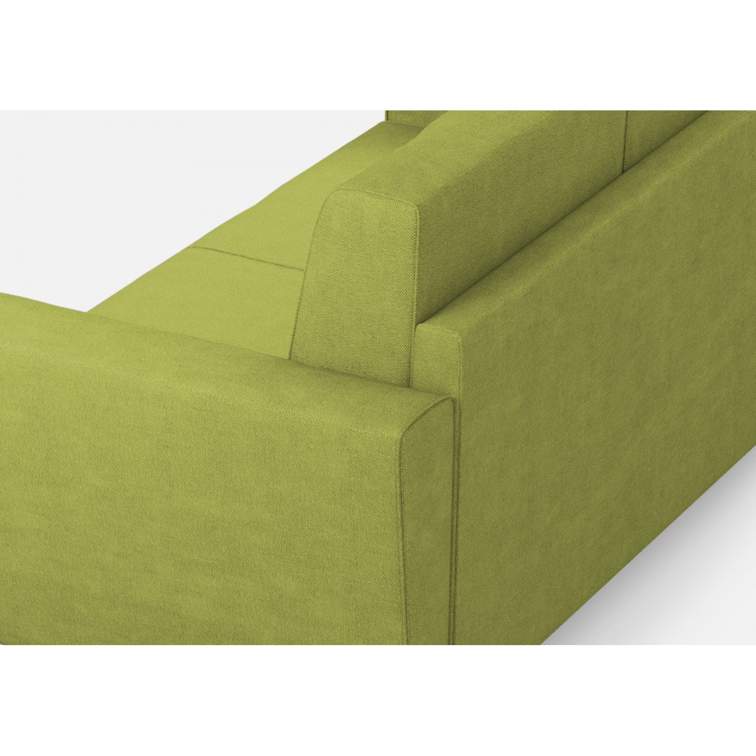 Ityhome Divano Yasel 2 posti (due sedute da 60cm)+ angolo + divano 2 posti (due sedute da 60cm) misure esterne L.228x228 verde
