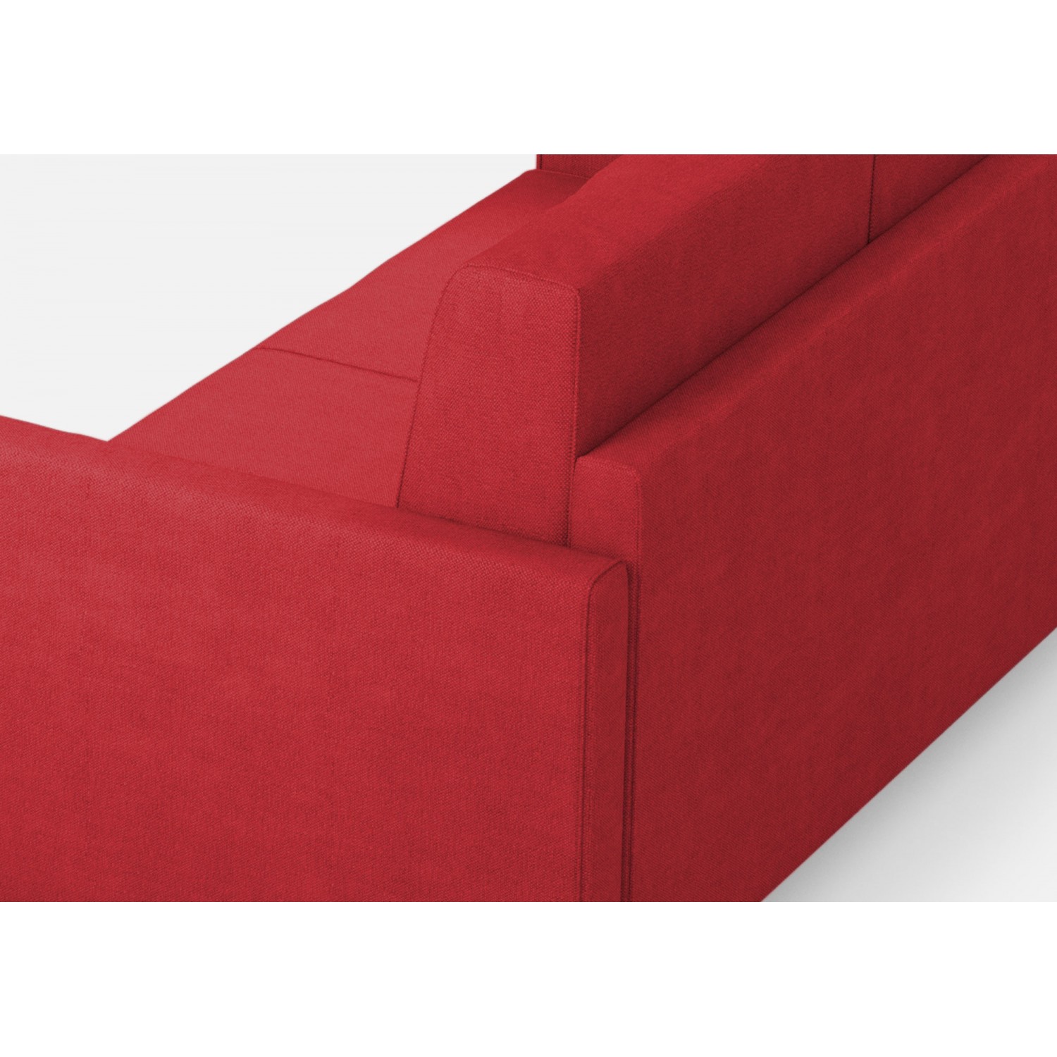 Ityhome Divano Karay 3 posti  (tre sedute da 60cm) + angolo + divano 2 posti( due sedute da 60cm) misure esterne L.281x221 colore rosso