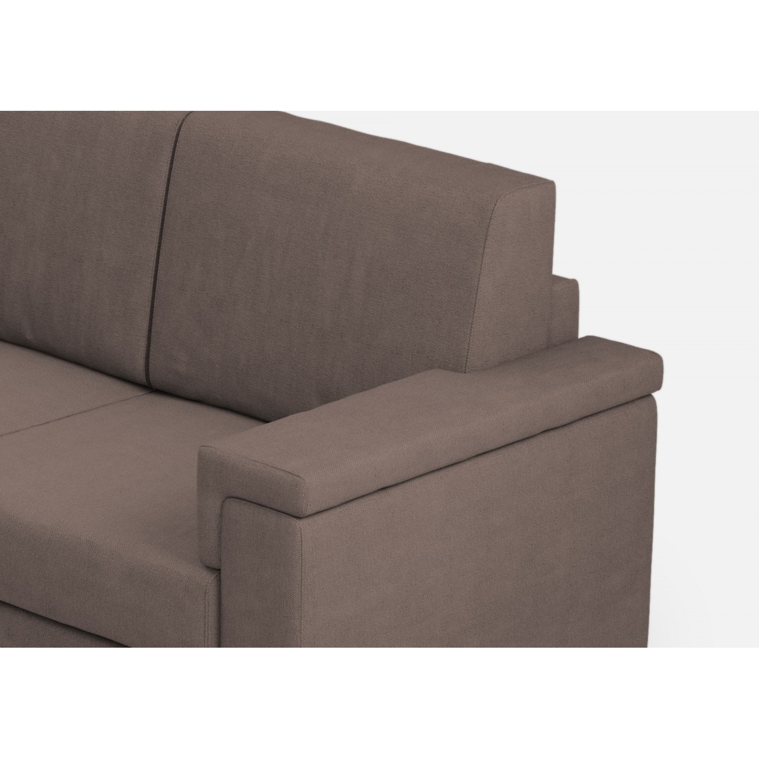 Ityhome Divano Marrak 3 posti (tre sedute da 60cm)+ angolo + divano 2 posti medio (due sedute da 70cm) misure esterne L.286x246 colore talpa