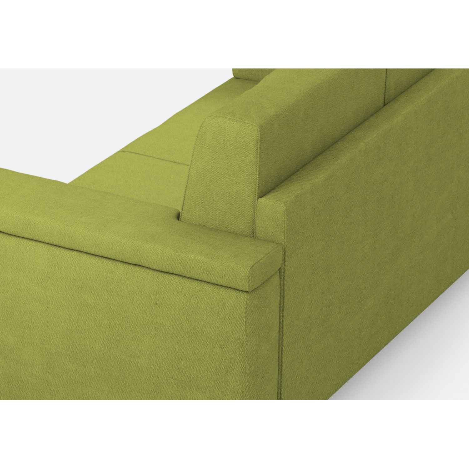 Ityhome Divano Marrak 3 posti  (tre sedute da 60cm) + angolo + divano 2 posti( due sedute da 60cm) misure esterne L.286x226 colore verde