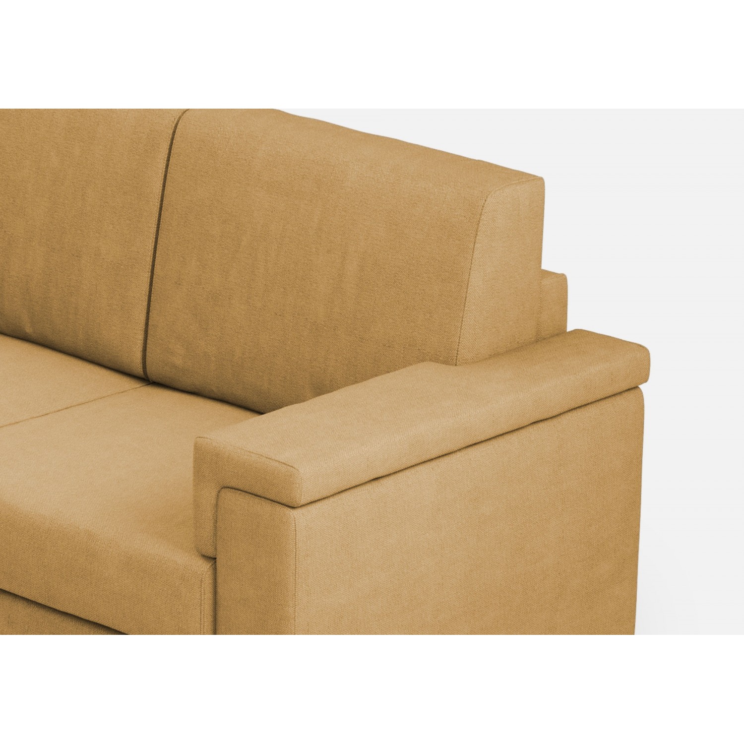 Ityhome Divano Marrak 3 posti (tre sedute da 60cm)+ angolo + divano 2 posti medio (due sedute da 70cm) misure esterne L.286x246 colore ocra