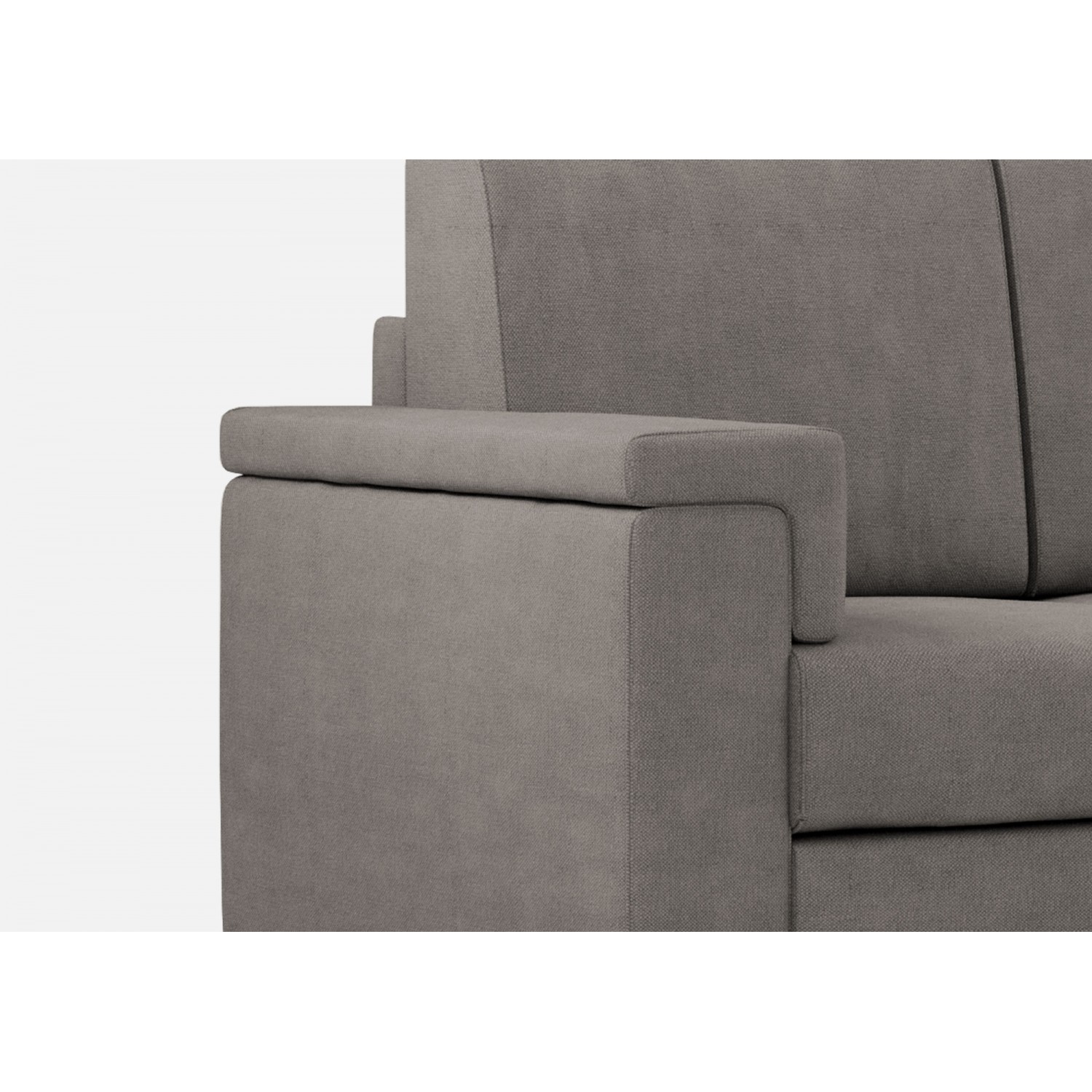 Ityhome Divano Marrak 3 posti (tre sedute da 60cm)+ angolo + divano 2 posti medio (due sedute da 70cm) misure esterne L.286x246 colore grigio
