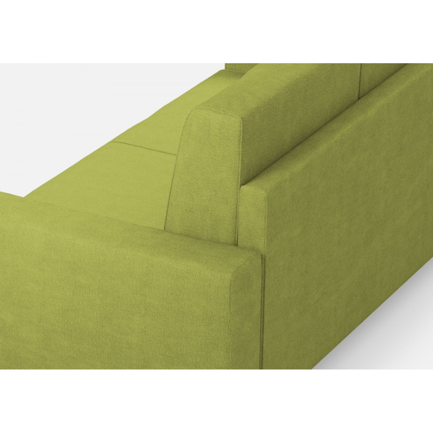 Ityhome Divano Sakar 3 posti (tre sedute da 60cm)+ angolo + divano 2 posti medio (due sedute da 70cm) misure esterne L.286x246 colore verde