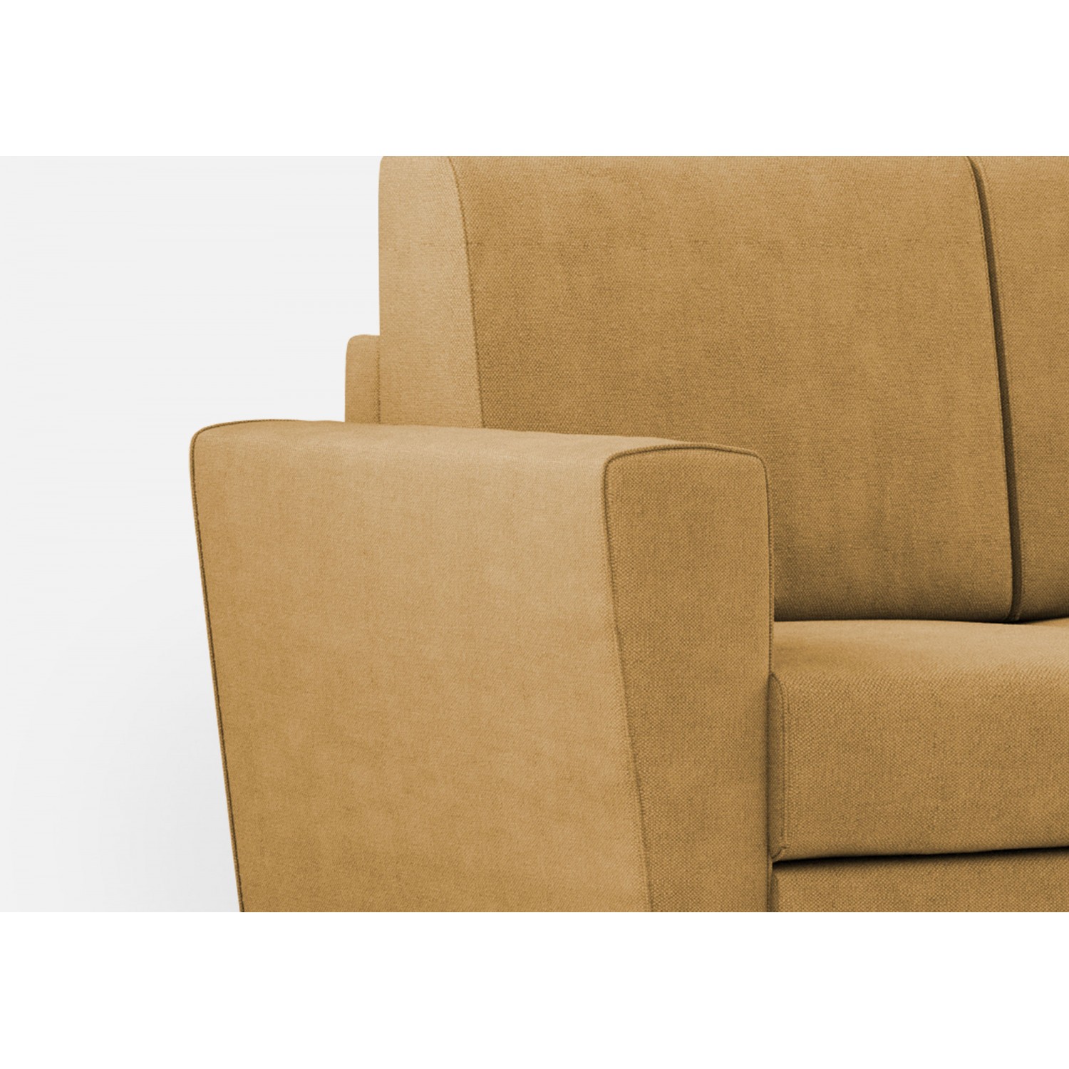 Ityhome Divano Yasel 3 posti (tre sedute da 60cm)+ angolo + divano 2 posti medio (due sedute da 70cm) misure esterne L.288x248 ocra
