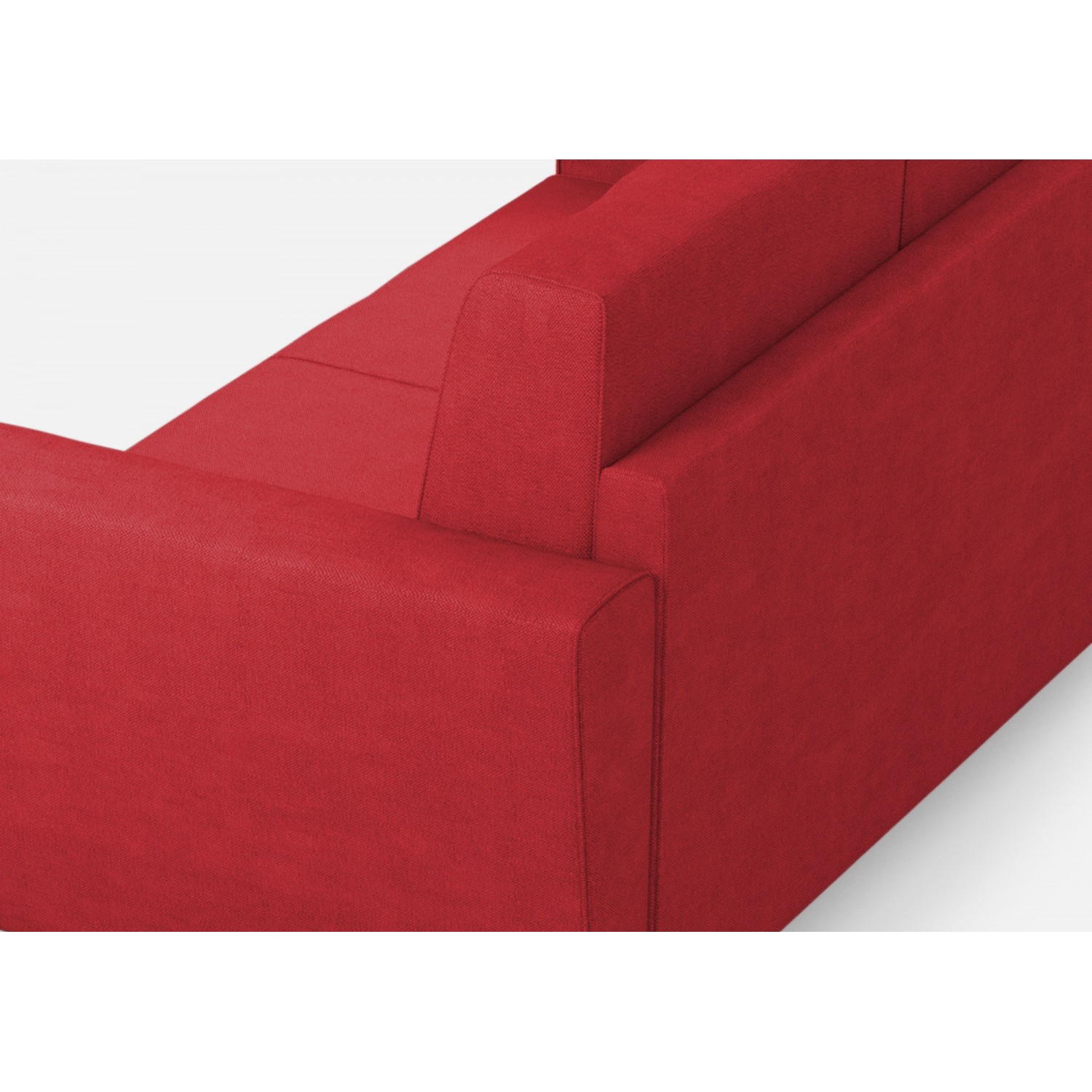 Ityhome Divano Yasel 3 posti (tre sedute da 60cm)+ angolo + divano 2 posti medio (due sedute da 70cm) misure esterne L.288x248 rosso
