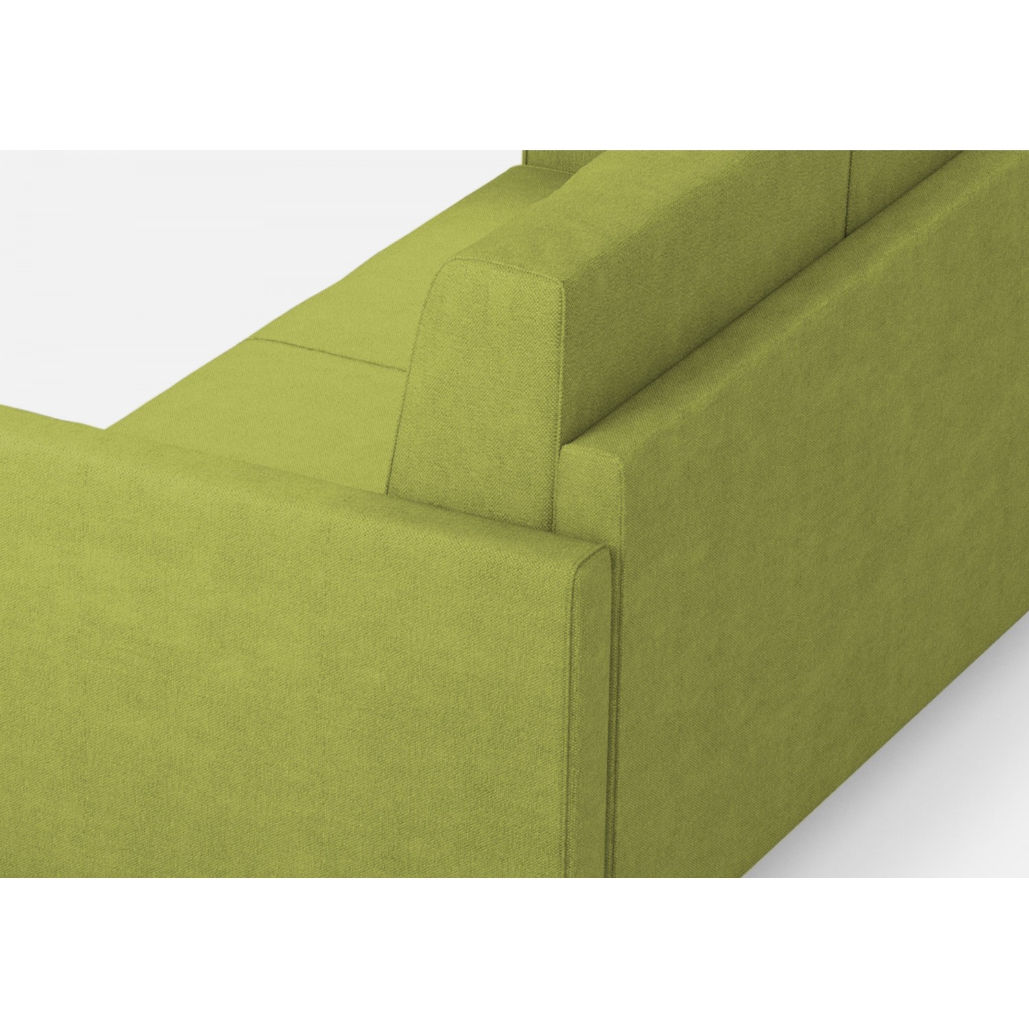 Ityhome Divano Karay 3 posti  (tre sedute da 60cm) + angolo + divano 3 posti (tre sedute da 60cm) misure esterne L.281x281 colore verde