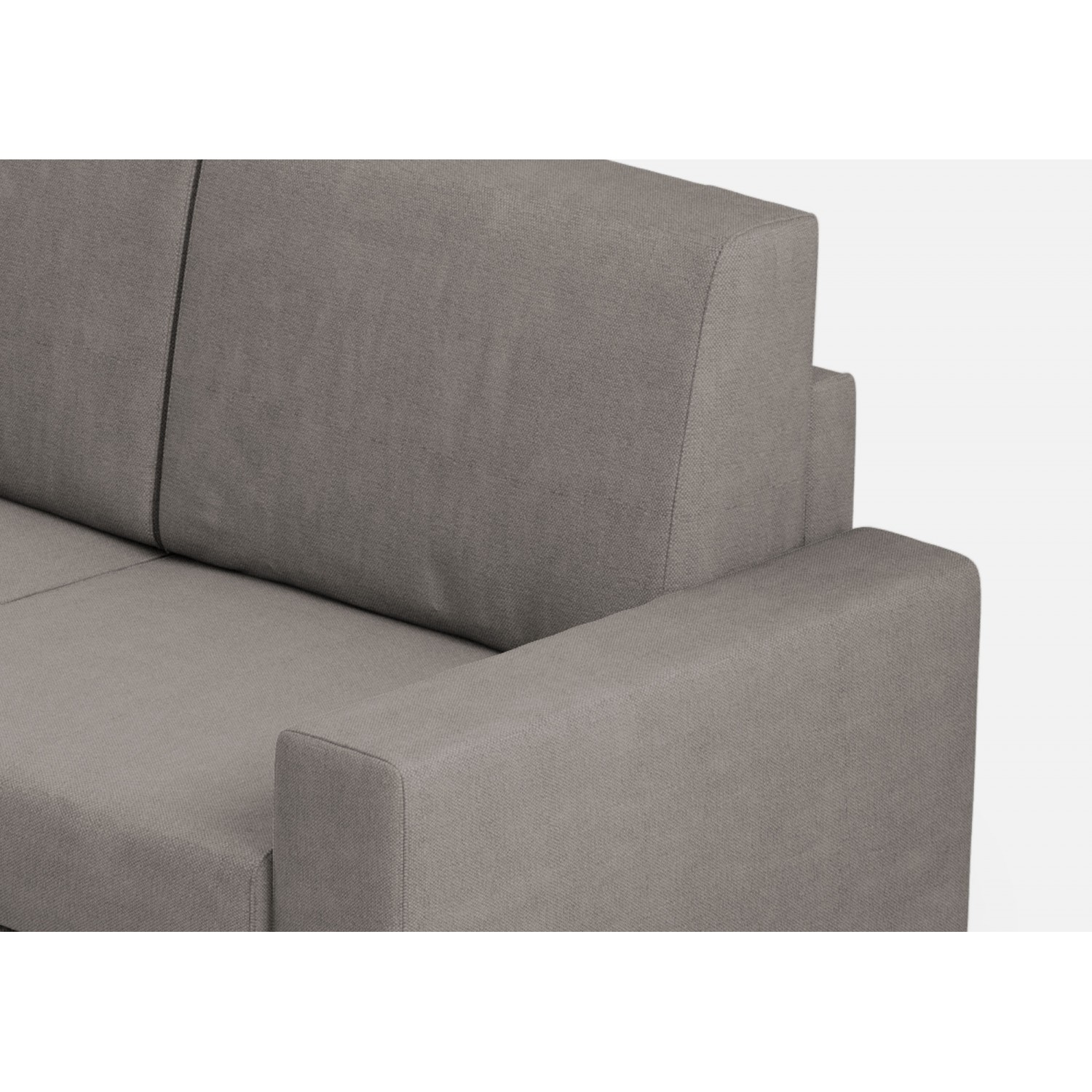 Ityhome Divano Sakar 3 posti  (tre sedute da 60cm) + angolo + divano 3 posti (tre sedute da 60cm) misure esterne L.286x286 colore grigio